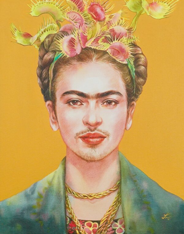 Frida Kahlo x Venus Atrapamoscas – 40 X 50 cm Art Gallery Alpha House