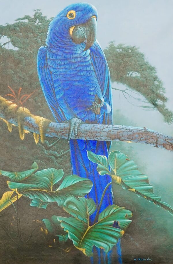 Loro Azul en la Selva – 60 x 90 cm Art Gallery Alpha House